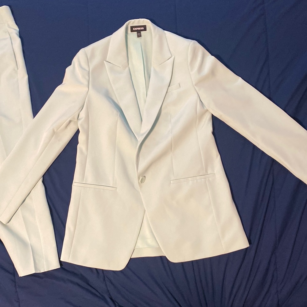 Express mint green pants suit